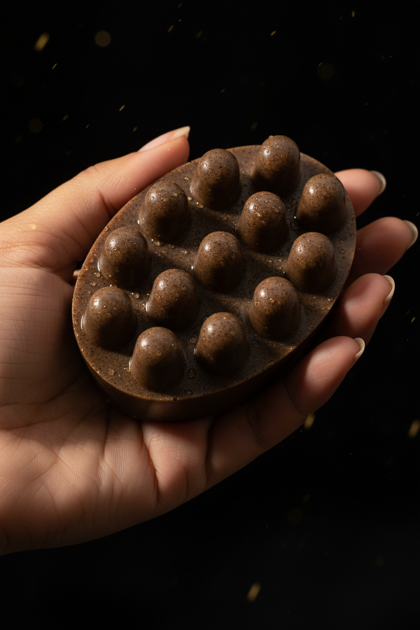 African Black Vegan Soap Massage Shampoo Bar