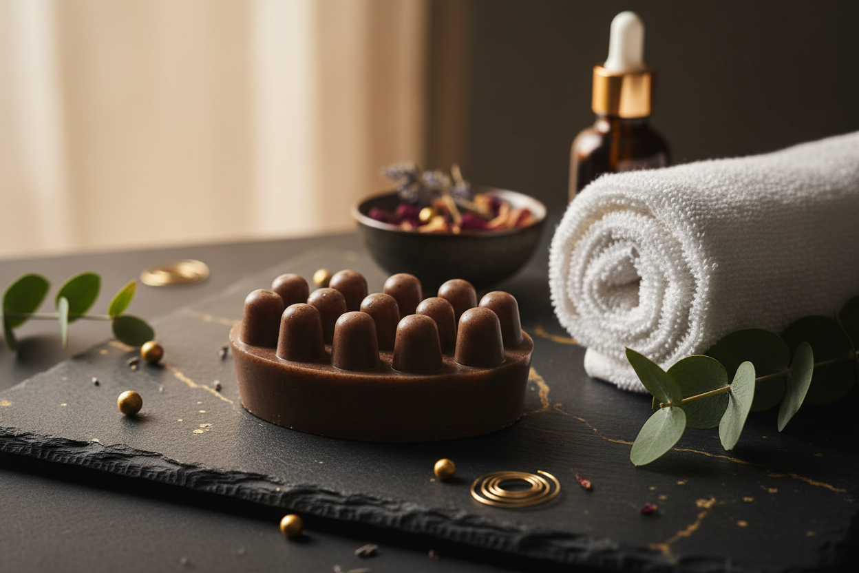 African Black Vegan Soap Massage Shampoo Bar